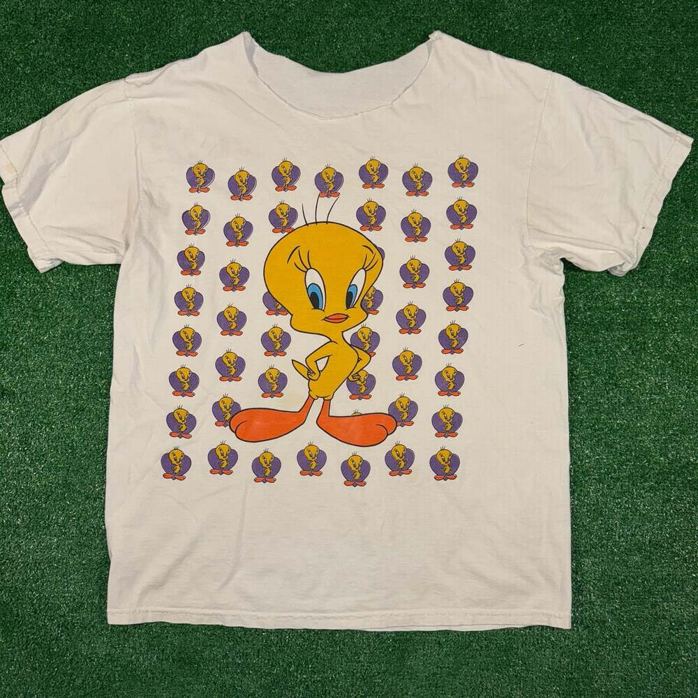 Vintage 90s Looney Tunes Tweety Bird Graphic T-Shirt Large